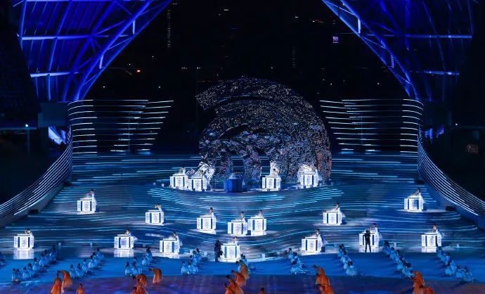 杭州亚运会开幕式数字烟花点亮夜空 数实融合点