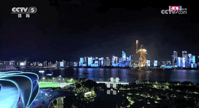 杭州亚运会开幕式数字烟花点亮夜空 数实融合点