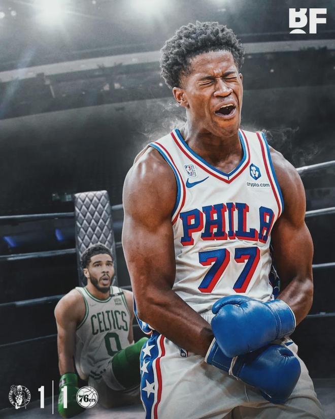 埃奇库姆爆发助76人逆转凯尔特人 王炸组合力克