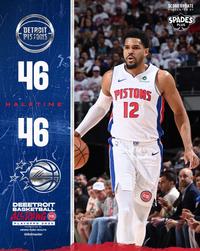 活塞队主场逆转魔术队 总比分1-1平